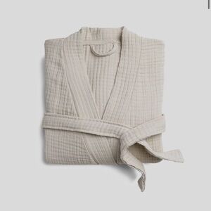 White Textured Robe from Parachute